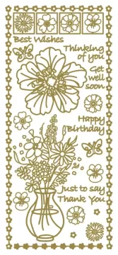 Flower Dazzles™ Stickers--vase, borders & more!